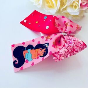 DISNEY JASMINE PRINCESS Cheer Hair Bow for Girls cheerleader